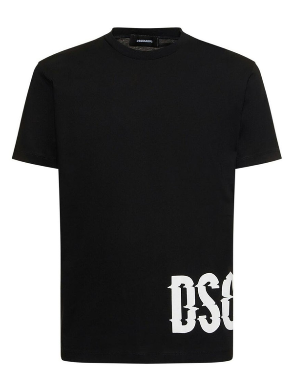 Dsquared2 Cool Fit Large Dsq2 Logo Black T Shirt