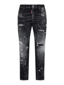 Dsquared2 Paint Splatter Rhinestone Skater Jeans in Black