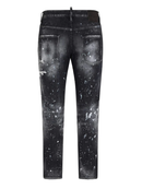 Dsquared2 Paint Splatter Rhinestone Skater Jeans in Black