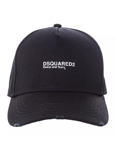Dsquared2 Sweat and Tears Baseball Cap in Black