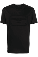 Dolce & Gabbana Embossed Plaque Logo T-Shirt in Black