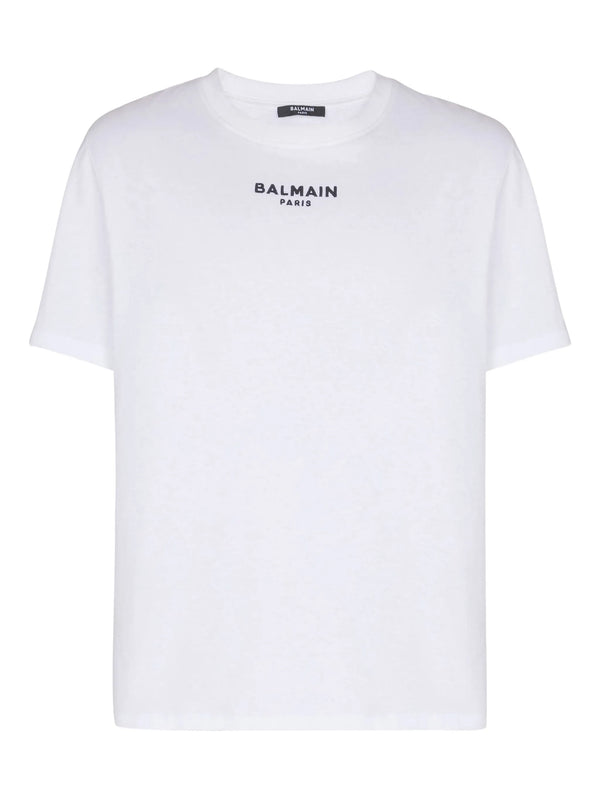 Balmain Paris Small Embroidered Logo T-Shirt in White