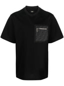 Fendi FF Monogram Pocket Oversized T-Shirt in Black