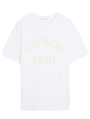 Givenchy Yellow Applique Logo T-Shirt in White
