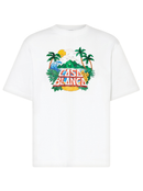 Casablanca Casa Beach Wave Printed Oversized T-Shirt in White
