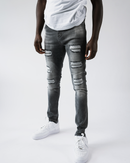 Magiri Douai Ripped Patch Jeans in Grey