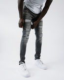 Magiri Douai Ripped Patch Jeans in Grey