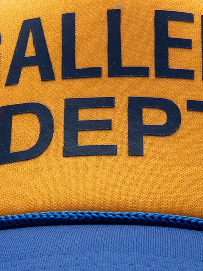 Gallery Dept Logo Trucker Cap in Navy Yellow
