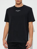 Balmain Paris Small Embroidered Logo T-Shirt in Black