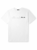 Balmain Logo Embroidered Loose Fit T-Shirt in White