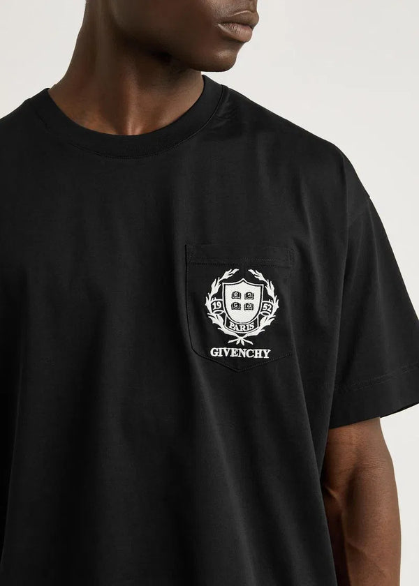 Givenchy Crest Logo T-Shirt in Black