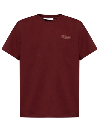 Givenchy Logo Patch T-Shirt in Burgundy