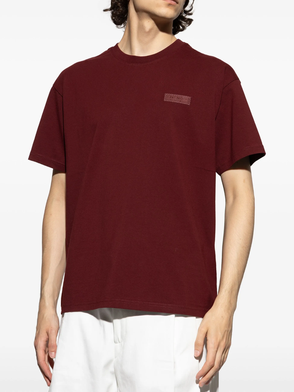 Givenchy Logo Patch T-Shirt in Burgundy