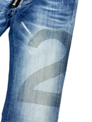 Dsquared2 Basic Wash Zip Detail Jeans in Blue