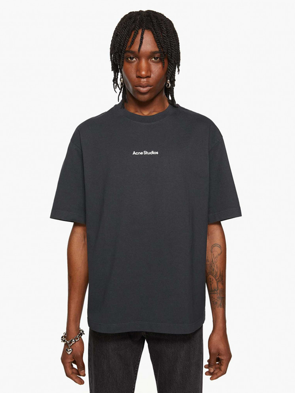Acne Studios Small Logo Stamp T-Shirt in Black