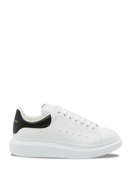 Alexander McQueen Oversized Leather Trainer in White/Black