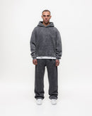 Magiri Embroidered Acid Wash Joggers in Washed Grey