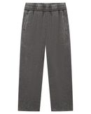 Magiri Embroidered Acid Wash Joggers in Washed Grey