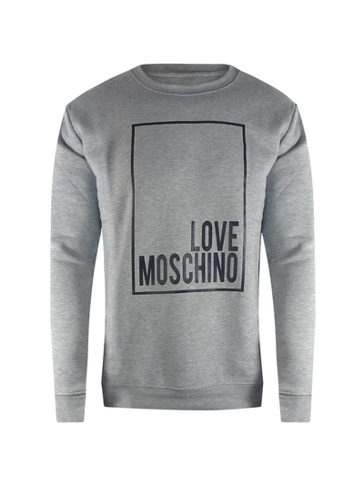 Love Moschino Box Logo Sweatshirt in Grey