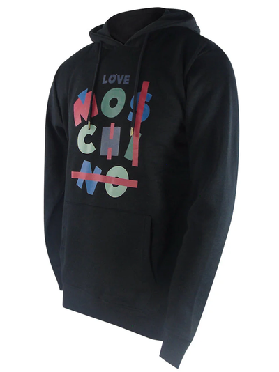 Love Moschino Jumble Logo Hoodie in Black