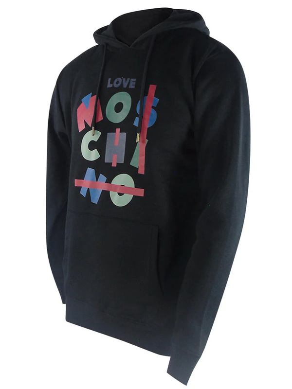 Love Moschino Jumble Logo Hoodie in Black