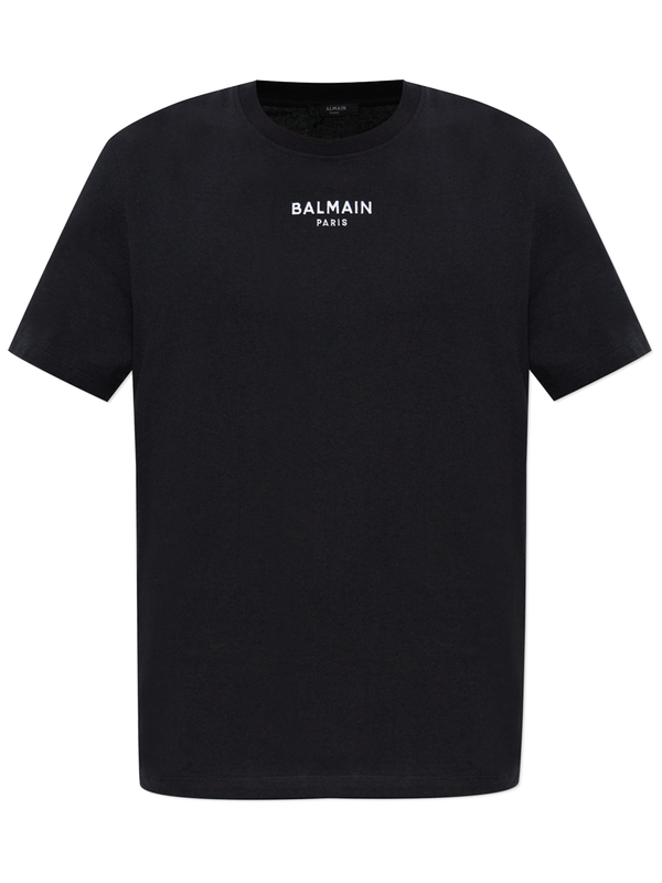 Balmain Paris Small Embroidered Logo T-Shirt in Black