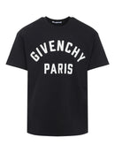 Givenchy Paris Logo Embroidered T-Shirt in Black