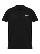 Dsquared2 Logo Print Piqué Polo Shirt in Black