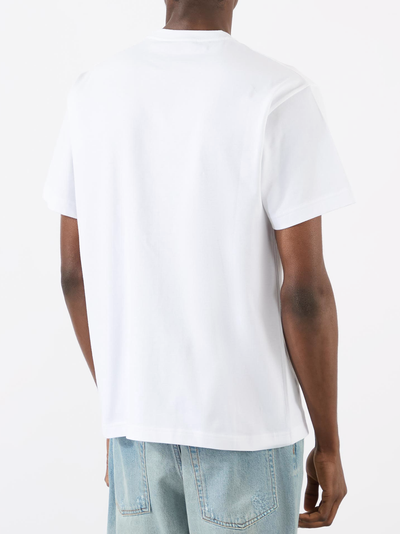 Gucci Interlocking 'G' Blue Logo T-Shirt in White