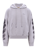 Off-White Jumbo Arrow Boxy Hoodie in Melange Grey