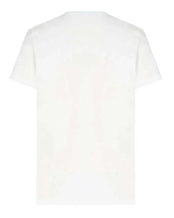Balmain Vintage Silver Gel Logo T-Shirt in White