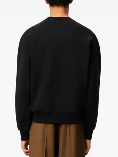 AMI Paris Ami De Coeur Patch Logo Sweatshirt in Black