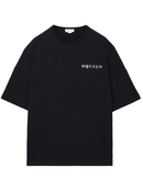 Alexander McQueen Oversized Vertical Back Logo T-Shirt in Black