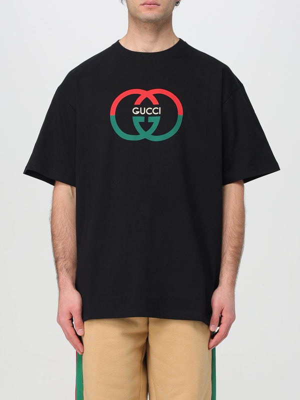 Gucci Interlocking 'G' Print Oversized T-Shirt in Black