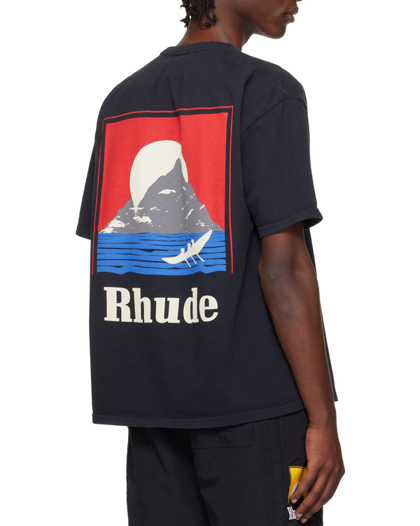 Rhude Moonlight Regatta T-Shirt in Washed Black
