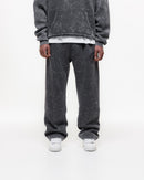 Magiri Embroidered Acid Wash Joggers in Washed Grey