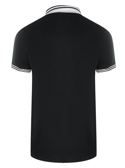 Love Moschino Twin Tipped Collar Polo Shirt in Black