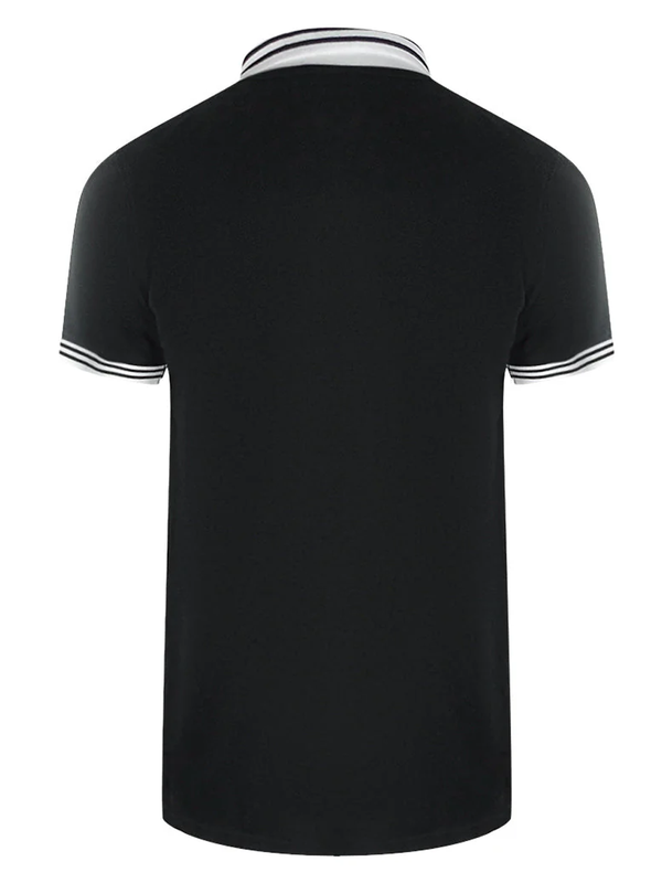 Love Moschino Twin Tipped Collar Polo Shirt in Black