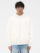 Represent Waffle Zip-Up Hoodie in White