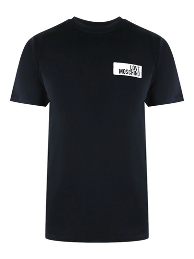 Love Moschino Block Logo T-Shirt in Black