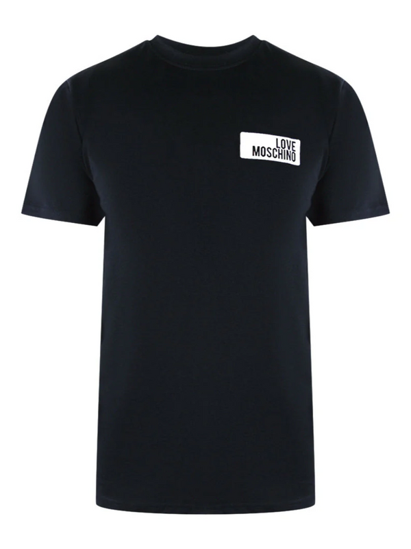 Love Moschino Block Logo T-Shirt in Black