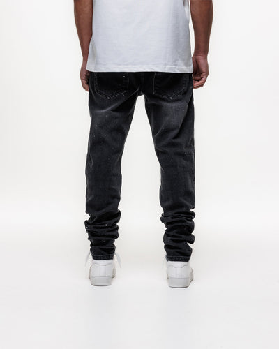 Magiri Noir Ripped Slim Jeans in Black