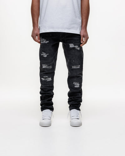 Magiri Noir Ripped Slim Jeans in Black