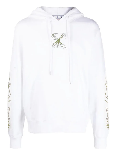 Off White Splash Arrow Skate Fit White Hoodie