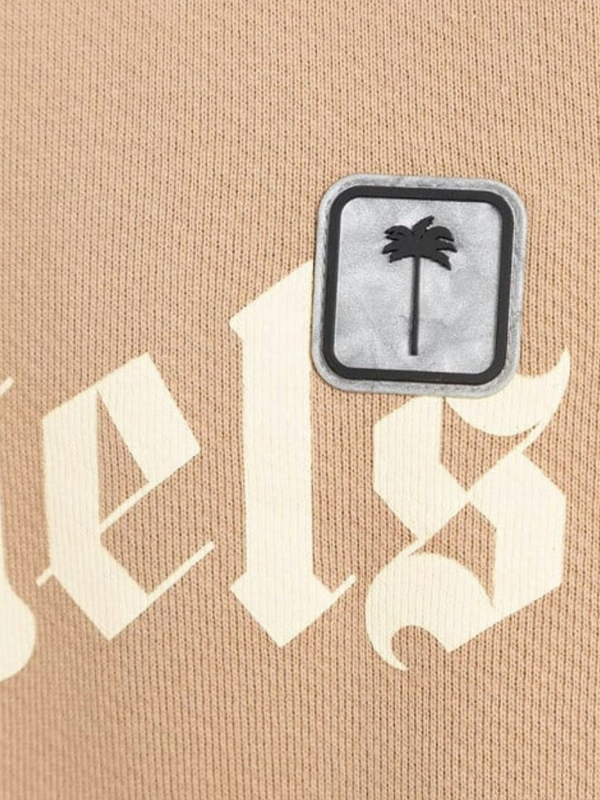 Palm Angels Bold Angels Logo Beige Sweatshirt