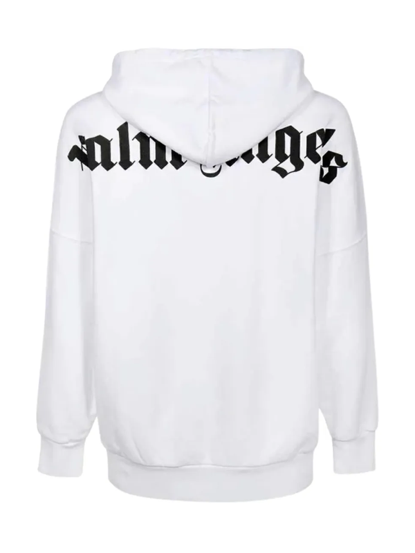 Palm Angels Classic Logo White Oversized Hoodie