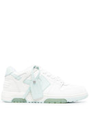 Off-White Out of Office Leather Trainers in White/Mint