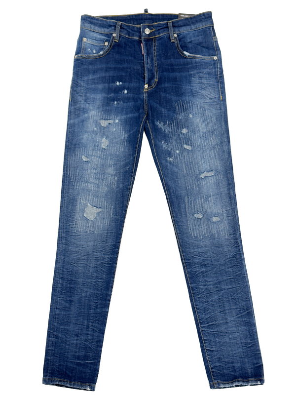 Dsquared2 Stitching Detail Cool Guy Jeans in Blue