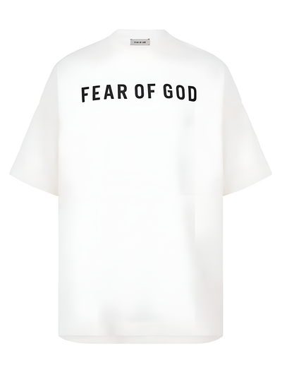 Fear of God Logo Printed Oversized T-Shirt in White