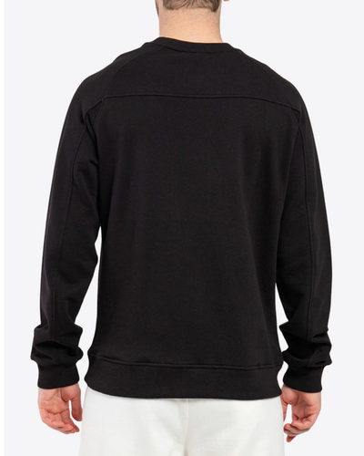 Balmain Collar Logo Print Sweatshirt in Black